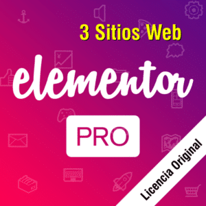 Elementor Pro Barato 3 licencias