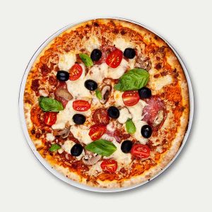 Pizza Champiñones y olivas